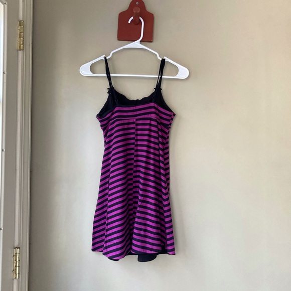 Vintage Y2K Betsey Johnson Hot Pink/Black Striped Mini Lingerie Dress S - Picture 6 of 7